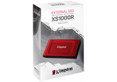 Kingston XS1000 SSD External 2TB Pocket-sized USB 3.2 Gen 2 Up to 1050MB/s With USB-C to USB-A Cable - Red